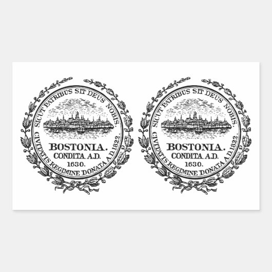 FOUR （ダブル）ボストンシール 長方形シール (正面)