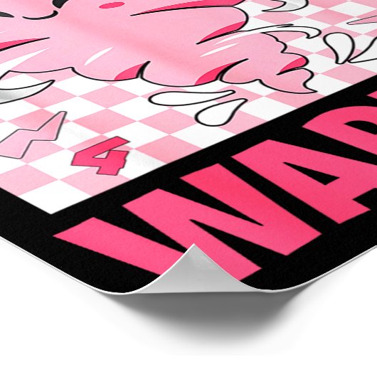 Four 4 Nado Warning Nk Tornado Themed Birthday Gir ポスター (角)