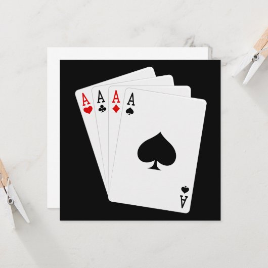 Four Aces Greeting Card カード (正面/裏面インサイチュ)