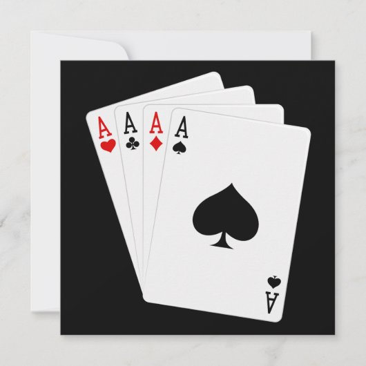 Four Aces Greeting Card カード (正面)