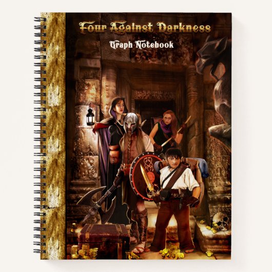 「Four Against Darkness」スパイラル・グラフのノート ノートブック (正面)
