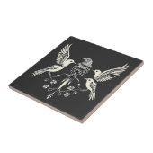 Four Birds on a Branch Illustration タイル (側面)