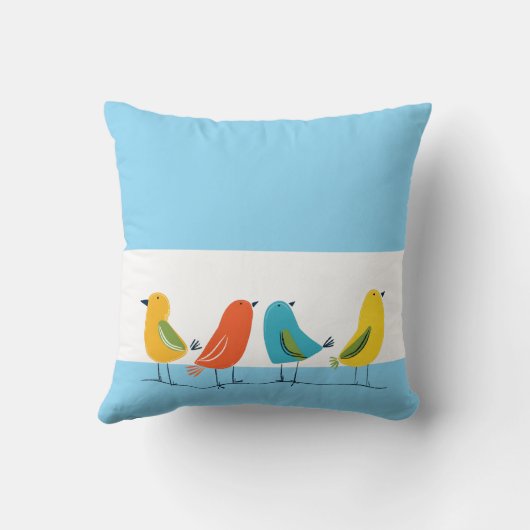 Four Birds Perched on a Twig クッション (裏面)