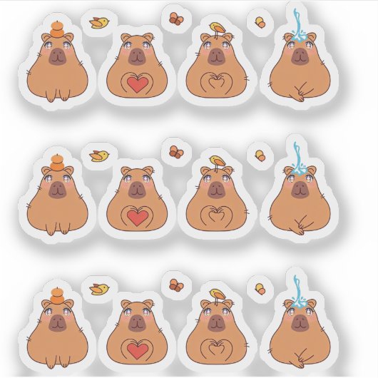Four Capybara Sisters シール (正面)