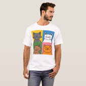 Four Cat顔アルバムカバー Tシャツ (正面フル)