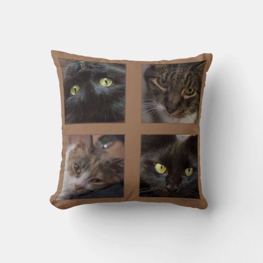 Four cats by Miriam Kilmer クッション (正面)