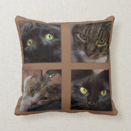 Four cats by Miriam Kilmer クッション