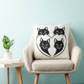 Four Cats One Heart – Cute Family Cat Love クッション (椅子)