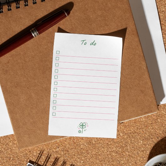 Four clover aesthetic to do list  ポストイット