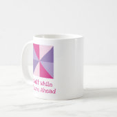 Four Color Quilting Pun Pinwheel Quilt Block コーヒーマグカップ (正面左)