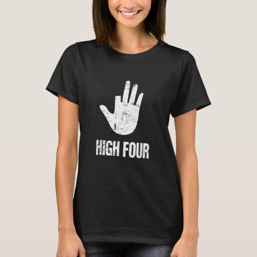 Four Cut Off Finger Amputated Missing Fing Tシャツ (正面)