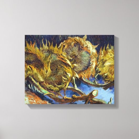 Four Cut Sunflowers絵画's Vincent vanゴッホ キャンバスプリント (正面)