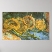 Four Cut Sunflowers by Vincent vanゴッホファインアート ポスター (正面)