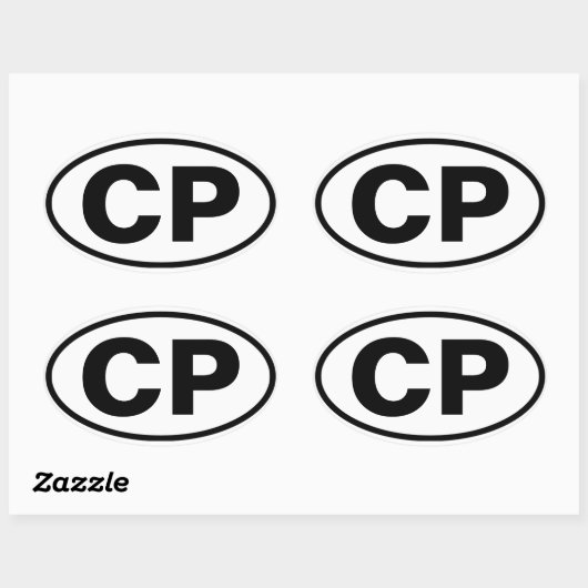 FOUR Cypress Park "CP" 楕円形シール (シート)