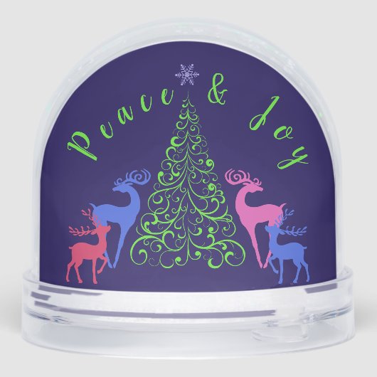 Four Deer & a Christmas Tree Peace & Joy (裏面)