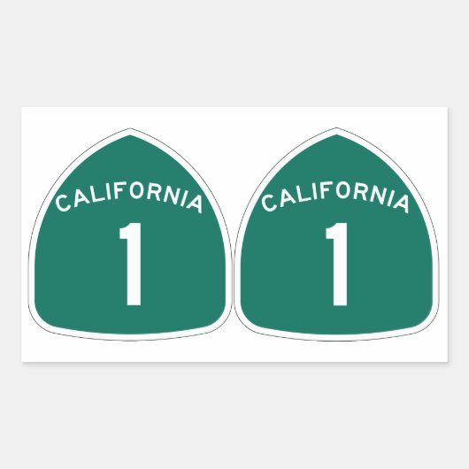 FOUR Double "California 1" 長方形シール (正面)