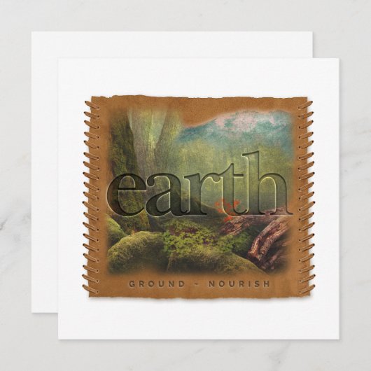 Four Elements - EARTH - Personalized Notecard ノートカード (正面/裏面)