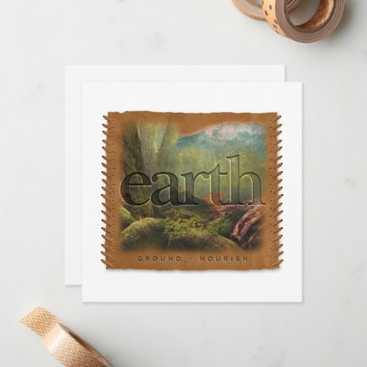 Four Elements - EARTH - Personalized Notecard ノートカード (正面/裏面インサイチュ)