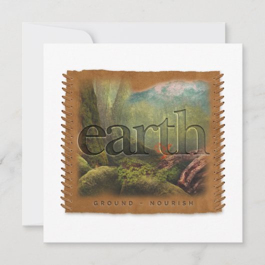 Four Elements - EARTH - Personalized Notecard ノートカード (正面)