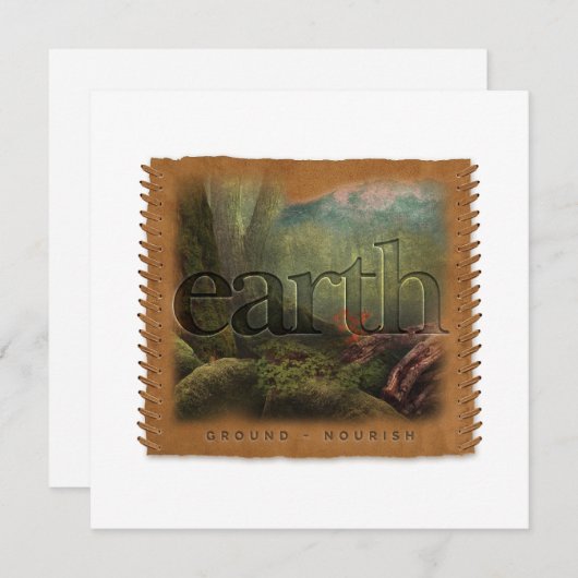 Four Elements - EARTH - Personalized Notecard ノートカード (正面/裏面)