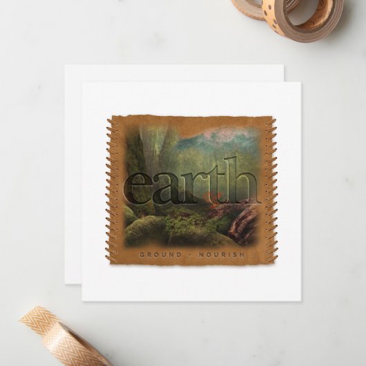 Four Elements - EARTH - Personalized Notecard ノートカード (正面/裏面インサイチュ)