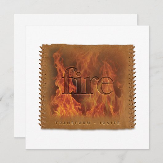 Four Elements - FIRE - Personalized Notecard ノートカード (正面/裏面)