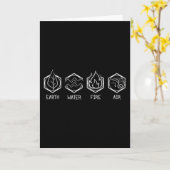 Four Elements Of Nature Design Earth Water Fire カード (黄色い花)