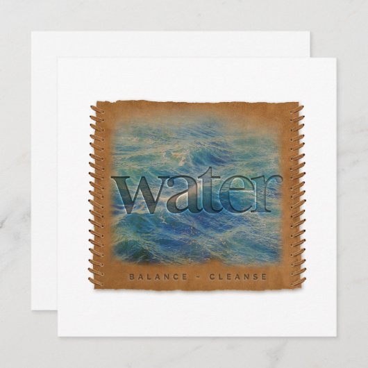 Four Elements - WATER - Personalized Notecard ノートカード (正面/裏面)