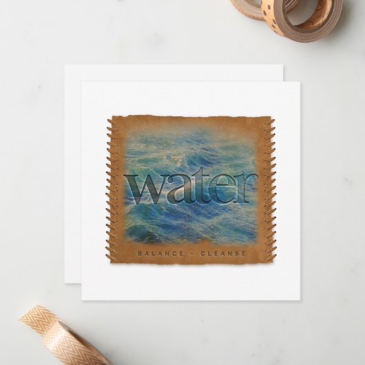 Four Elements - WATER - Personalized Notecard ノートカード (正面/裏面インサイチュ)