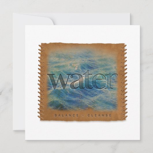 Four Elements - WATER - Personalized Notecard ノートカード (正面)