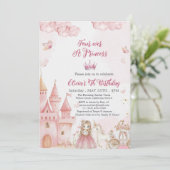 Four Ever A Princess キャッスル ユニコーン 4歳の誕生日 招待状 (スタンド正面)