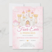 Four Ever a Princess Birthday Party 招待状 (正面)