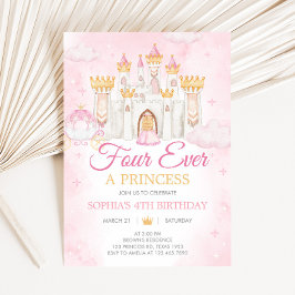 Four Ever a Princess Birthday Party 招待状