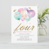 Four Ever Fabulous Balloon 4th Birthday 招待状 (スタンド正面)