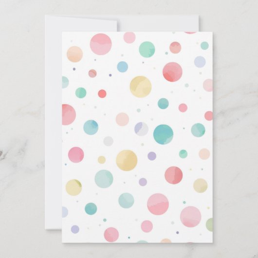 Four Ever Fabulous Balloon 4th Birthday 招待状 (裏面)