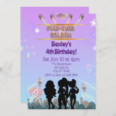 Four-Ever Golden KPOP Birthday  招待状 (正面/裏面)