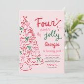 Four Ever Jolly Coquette Christmas 4th Birthday 招待状 (スタンド正面)