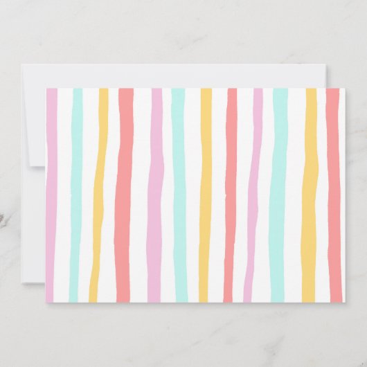 Four Ever Magic Unicorn 4th Birthday Photo 招待状 (裏面)