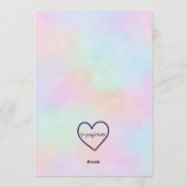 Four Ever Magical, Unicorn 4th Birthday 招待状 (裏面)