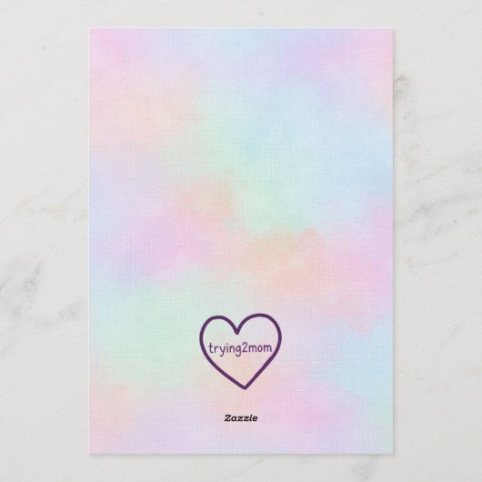 Four Ever Magical, Unicorn 4th Birthday 招待状 (裏面)