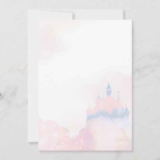 Four Ever Magical Unicorn 4th Birthday Party 招待状 (裏面)