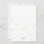 Four Ever Magical Unicorn Birthday Invitation  招待状 (裏面)