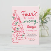 Four Ever Merry Coquette Christmas 4th Birthday 招待状 (スタンド正面)