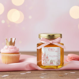 Four Ever Princess Castle Unicorn 4 pink Birthday スクエアシール