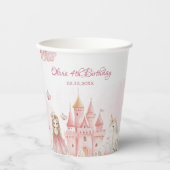Four Ever Princess Castle Unicorn 4th Birthday 紙コップ (正面)