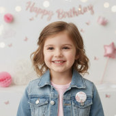 Four Ever Princess Castle Unicorn 4th Birthday  缶バッジ