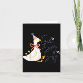 Four Ever Silly Funny Silly Goose 4th Birthday カード (正面)
