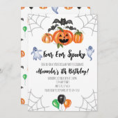 Four Ever Spooky Halloween 4th Birthday Invitation 招待状 (正面/裏面)