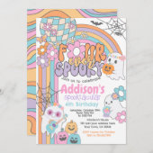 Four Ever Spooky Hippie Halloween 2nd Birthday 招待状 (正面/裏面)