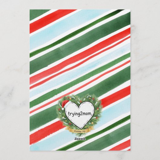 Four-Ever Sweet, Blue Gingerbread 4th Birthday 招待状 (裏面)